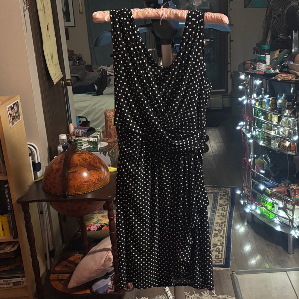 Lauren Ralph Lauren Black Dress with White Dots